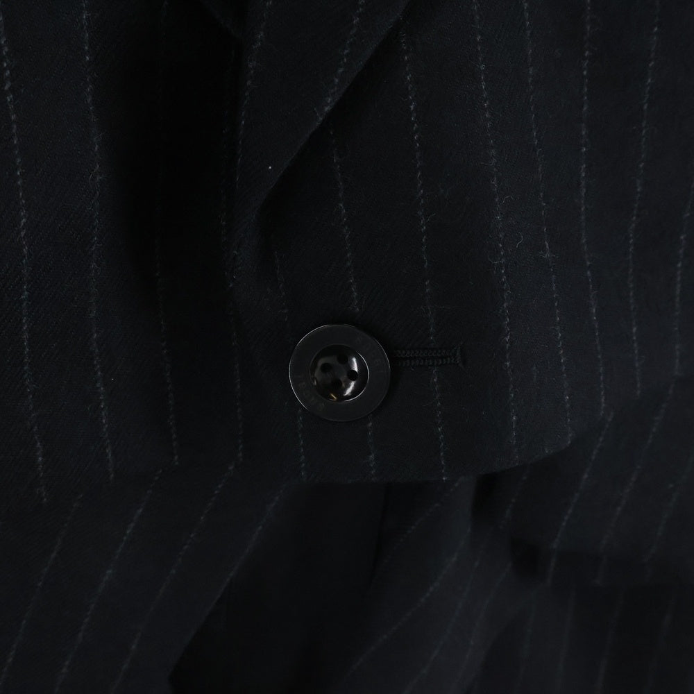 Sacai(サカイ) 23AW CHALK STRIPE JACKET 変形デザイン ショート丈 ストライプ テーラードジャケット ブラック 23-06981 レディース