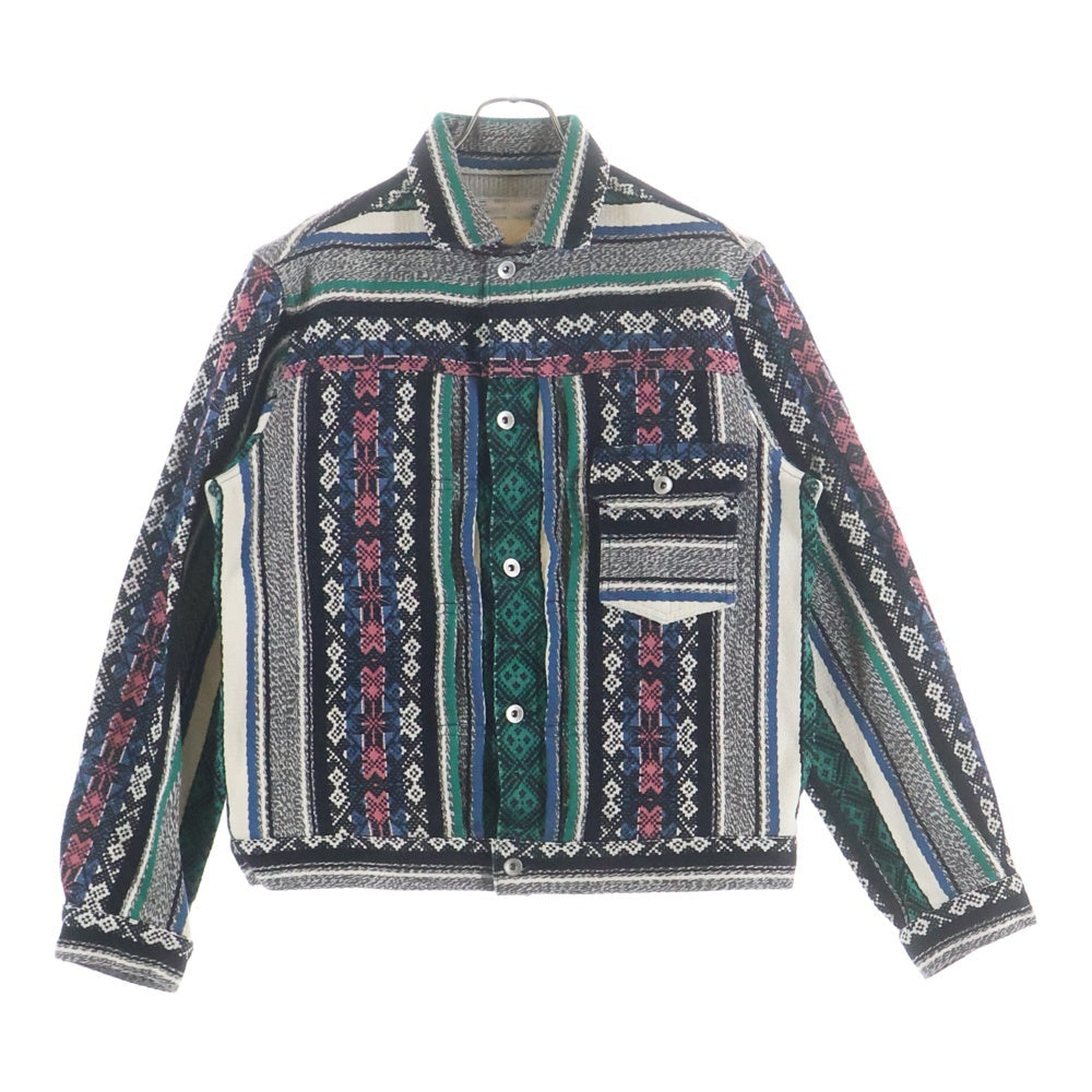 Sacai(サカイ) 22SS Rug Jacquard Jacket ラグ ジャガードジャケット 1st型 マルチカラー 22-02746M