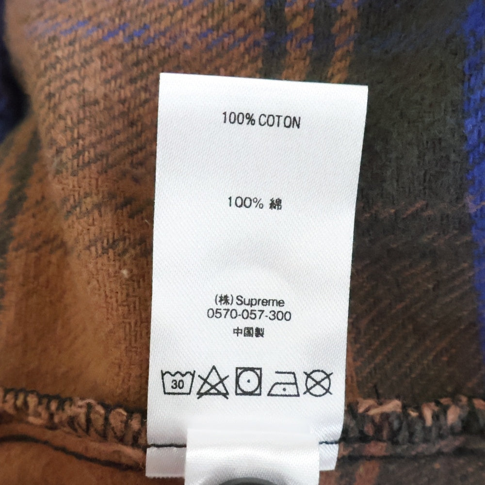 SUPREME(シュプリーム) 19AW Heavyweight Flannel Shirt ヘビーウェイト フランネルチェック 長袖シャツ ブルー/ブラウン