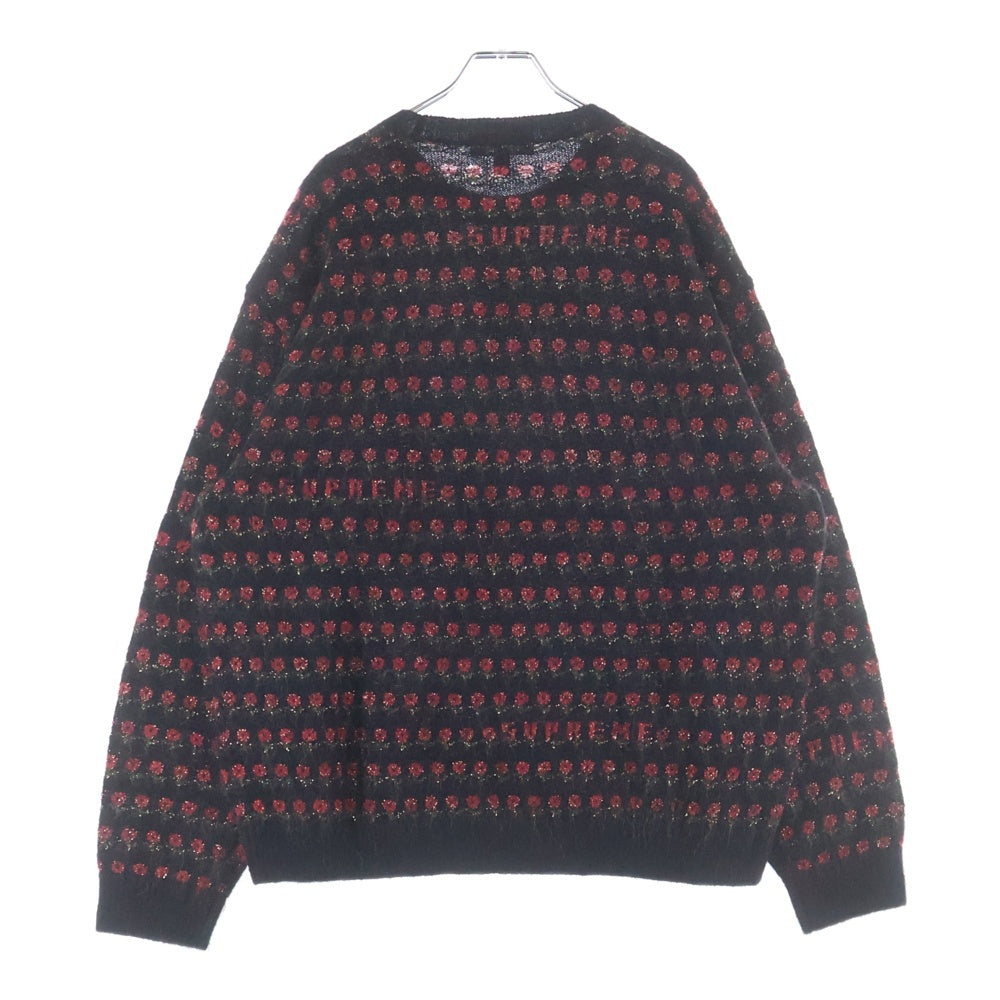 SUPREME(シュプリーム) 25AW Flowers Metallic Sweater フラワーズ メタリック ニットスウェット セーター ブラック/レッド