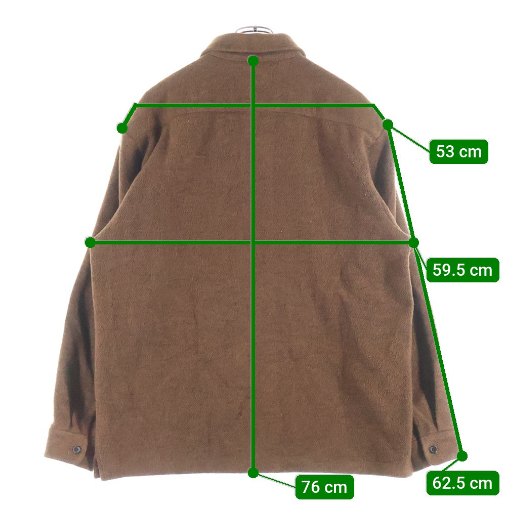 SUPREME(シュプリーム) 22AW Brushed Flannel Twill Shirt ブラッシュドフランネルツイル 長袖シャツ ブラウン