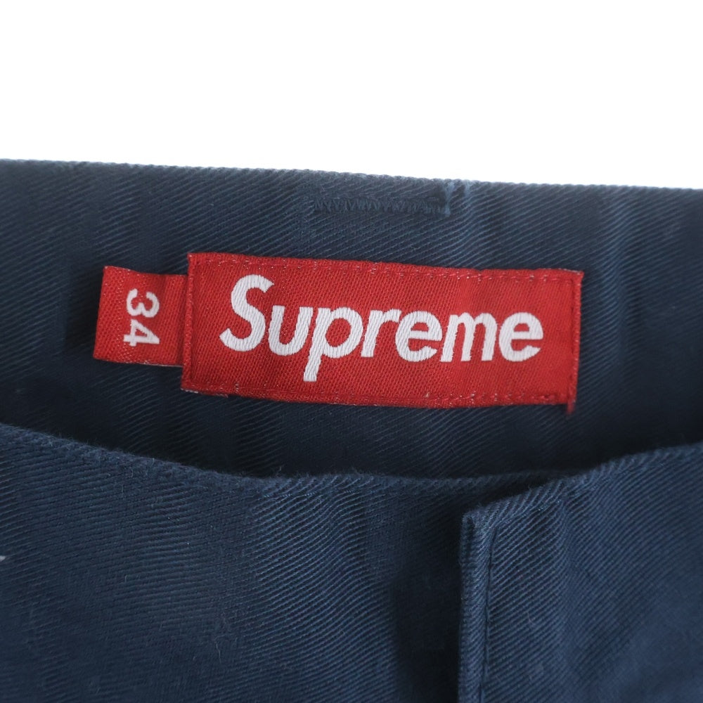 SUPREME(シュプリーム) 24AW Work Pant ジップフライ コットンワークパンツ ネイビー