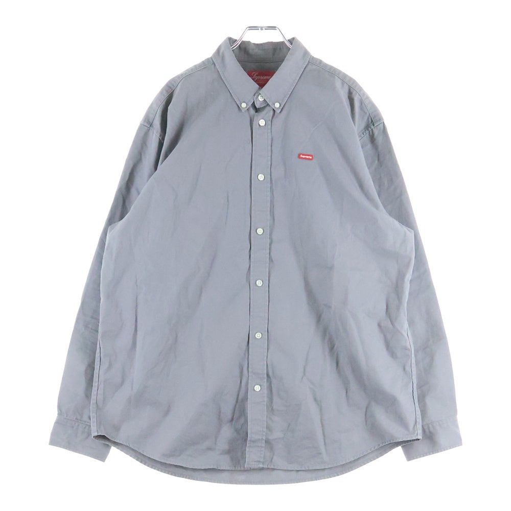 SUPREME(シュプリーム) 22AW Small Box Shirt スモールボックスロゴ 長袖ボタンダウンシャツ グレー