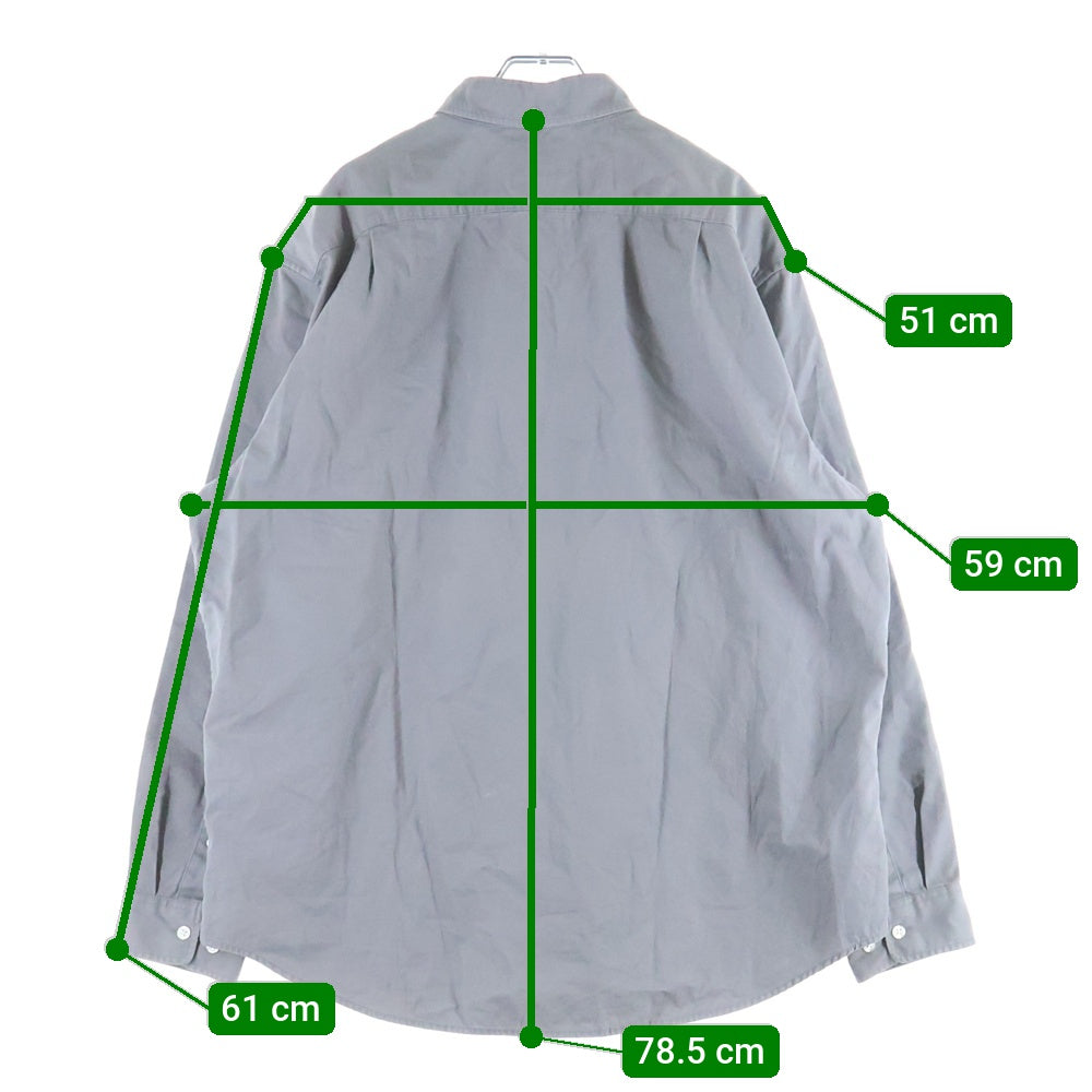 SUPREME(シュプリーム) 22AW Small Box Shirt スモールボックスロゴ 長袖ボタンダウンシャツ グレー