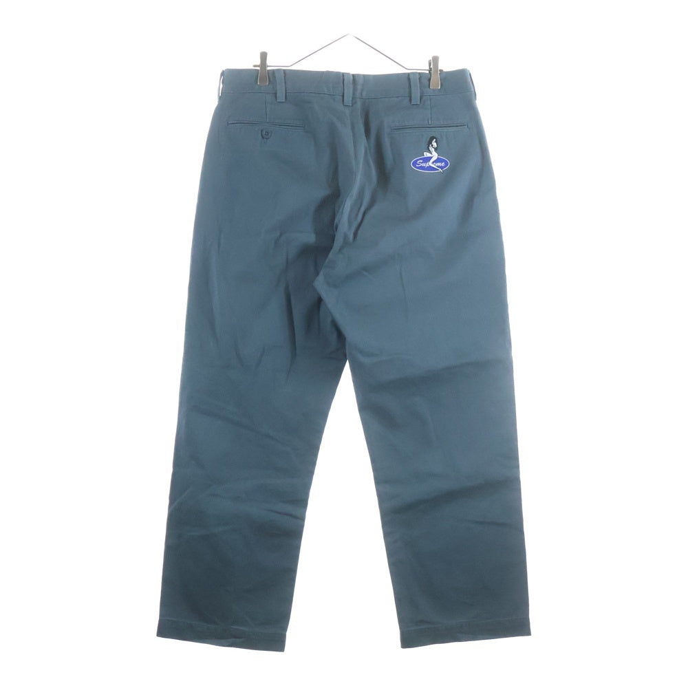 SUPREME(シュプリーム) 22AW Chino Pant ピンナップガール ボタンフライチノパンツ ブルー