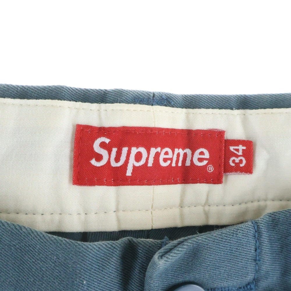 SUPREME(シュプリーム) 22AW Chino Pant ピンナップガール ボタンフライチノパンツ ブルー