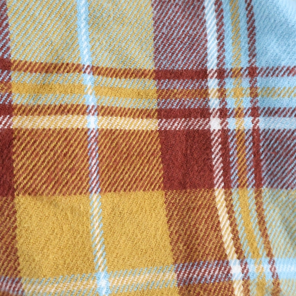 SUPREME(シュプリーム) 22AW Plaid Flannel Shirt 胸ロゴエンブロイダリー フランネル 長袖チェックシャツ ブラウン/ライトブルー