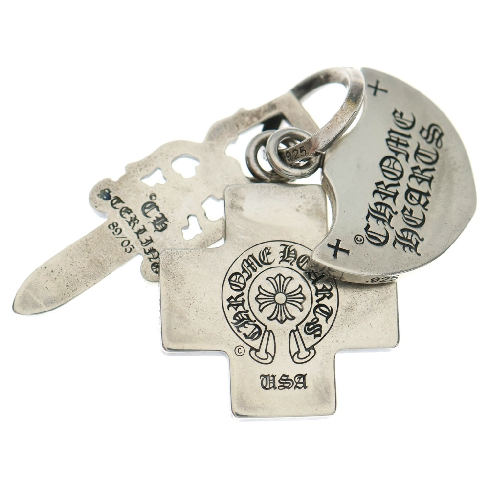 CHROME HEARTS(クロムハーツ) 3TRINKETS P/D/スリートリンケッツ Oリング PAVEダイヤ/シルバーネックレストップ
