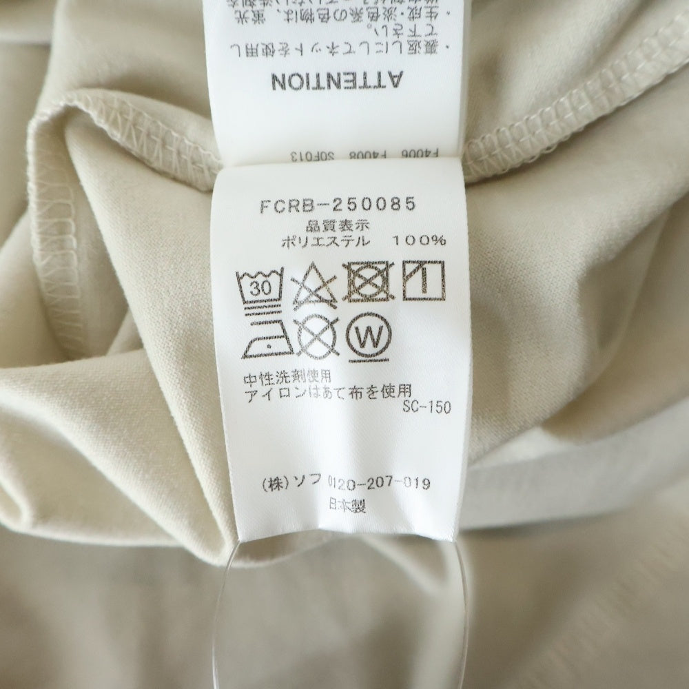 F.C.R.B./F.C.Real Bristol/FCRB(エフシーアールビー/エフシーレアルブリストル) 25SS BIG LOGO S/S BAGGY TEE バックビッグロゴプリントTシャツ 半袖クルーネックカットソー ベージュ FCRB-250085