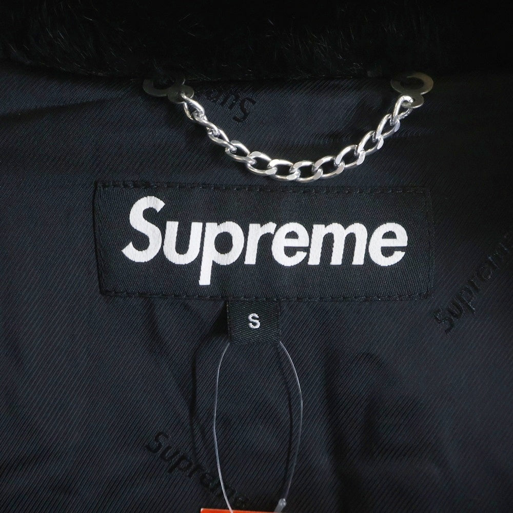 SUPREME(シュプリーム) 17SS Fake Fur Bomber Jacket Black バックロゴデザイン フォウファー ボンバー ジャケット ブラック