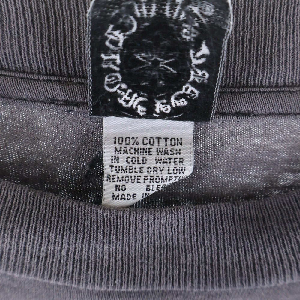 CHROME HEARTS(クロムハーツ) OLD FOTI SCROLL LOGO L/S TEE フォティー スカルロゴプリントTシャツ クルーネック 長袖 カットソー ブラック