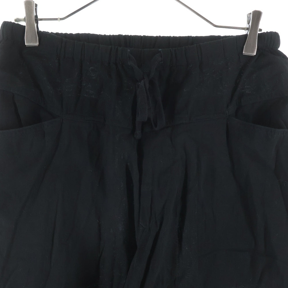 COMOLI(コモリ) 24SS オックス ドローストリングパンツ コットン イージーパンツ ブラック Z01-03022