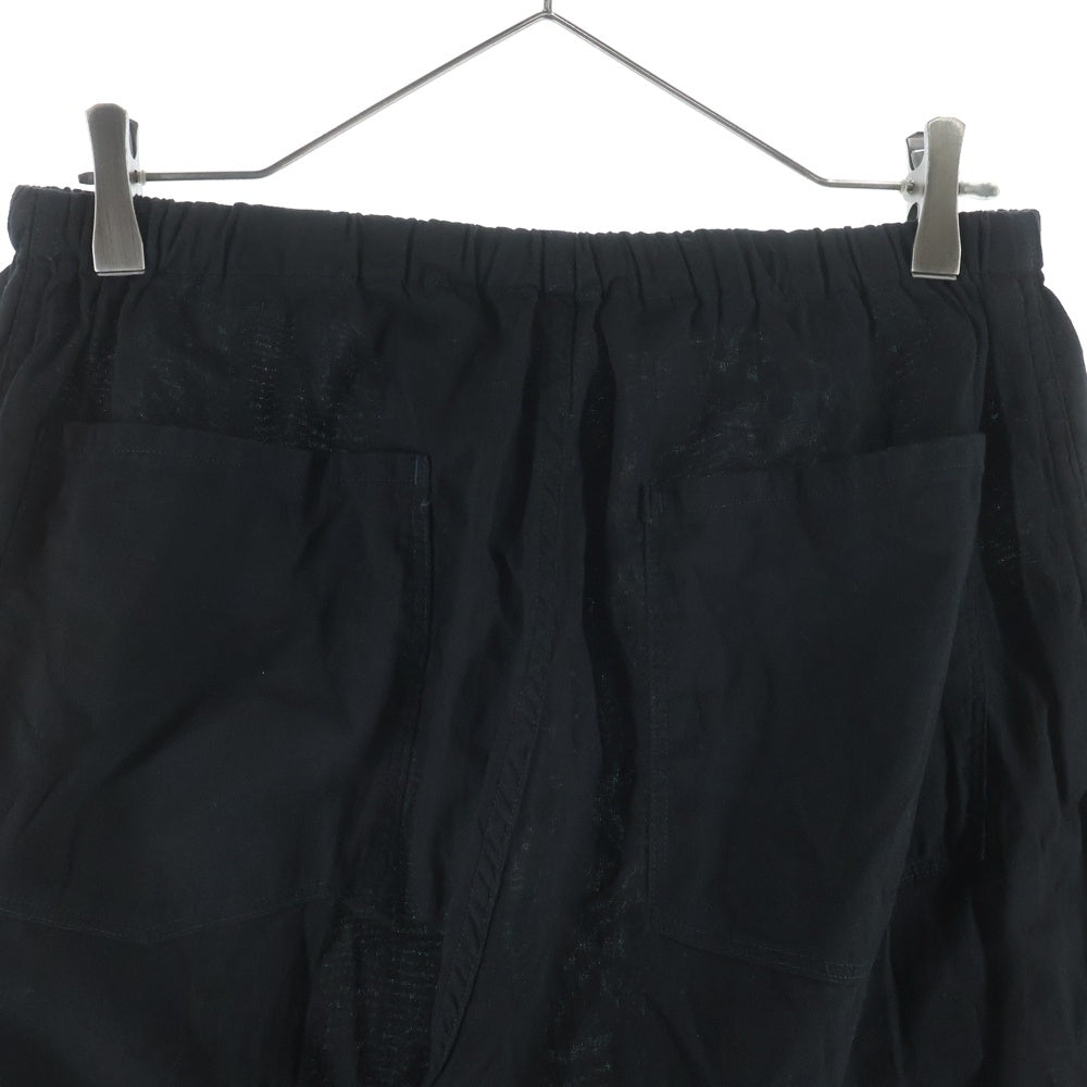 COMOLI(コモリ) 24SS オックス ドローストリングパンツ コットン イージーパンツ ブラック Z01-03022