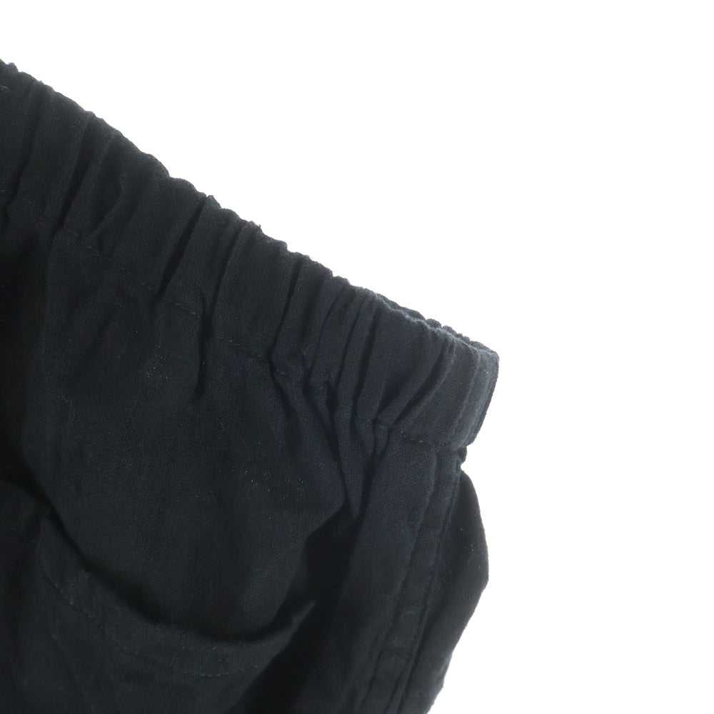 COMOLI(コモリ) 24SS オックス ドローストリングパンツ コットン イージーパンツ ブラック Z01-03022