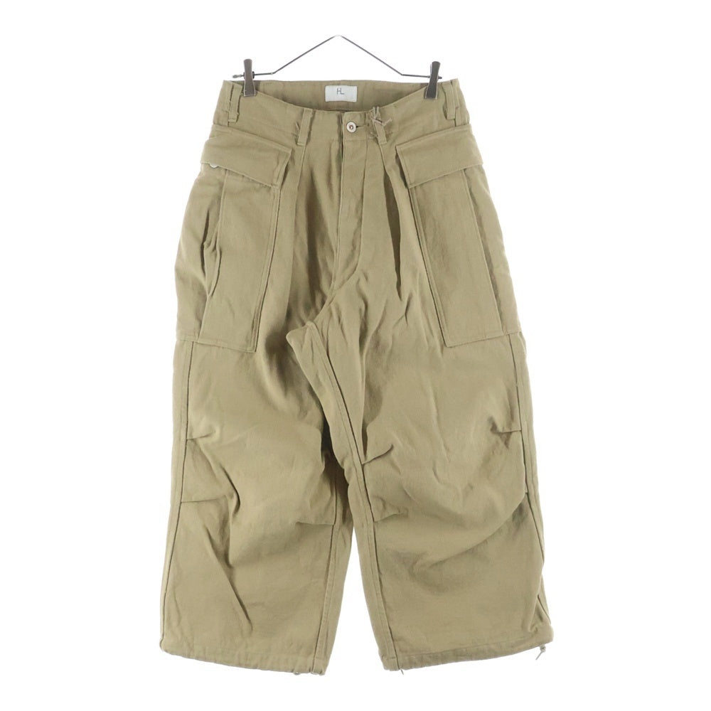 HERILL(ヘリル) HERILL ヘリル 22SS HL DENIM CARGOPANTS マルチポケット コットン ジップアップ デニムカーゴパンツ カーキ 22-030-HL-8090-1
