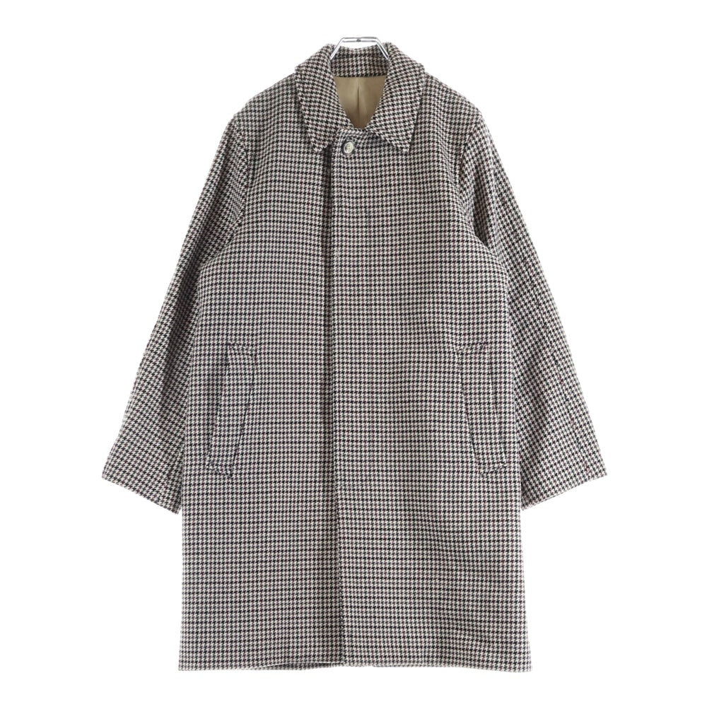 JOURNAL STANDARD relume(ジャーナルスタンダード レリューム) 千鳥柄 ハウンドトゥース レギュラーカラー ウール ロングコート ブラウン