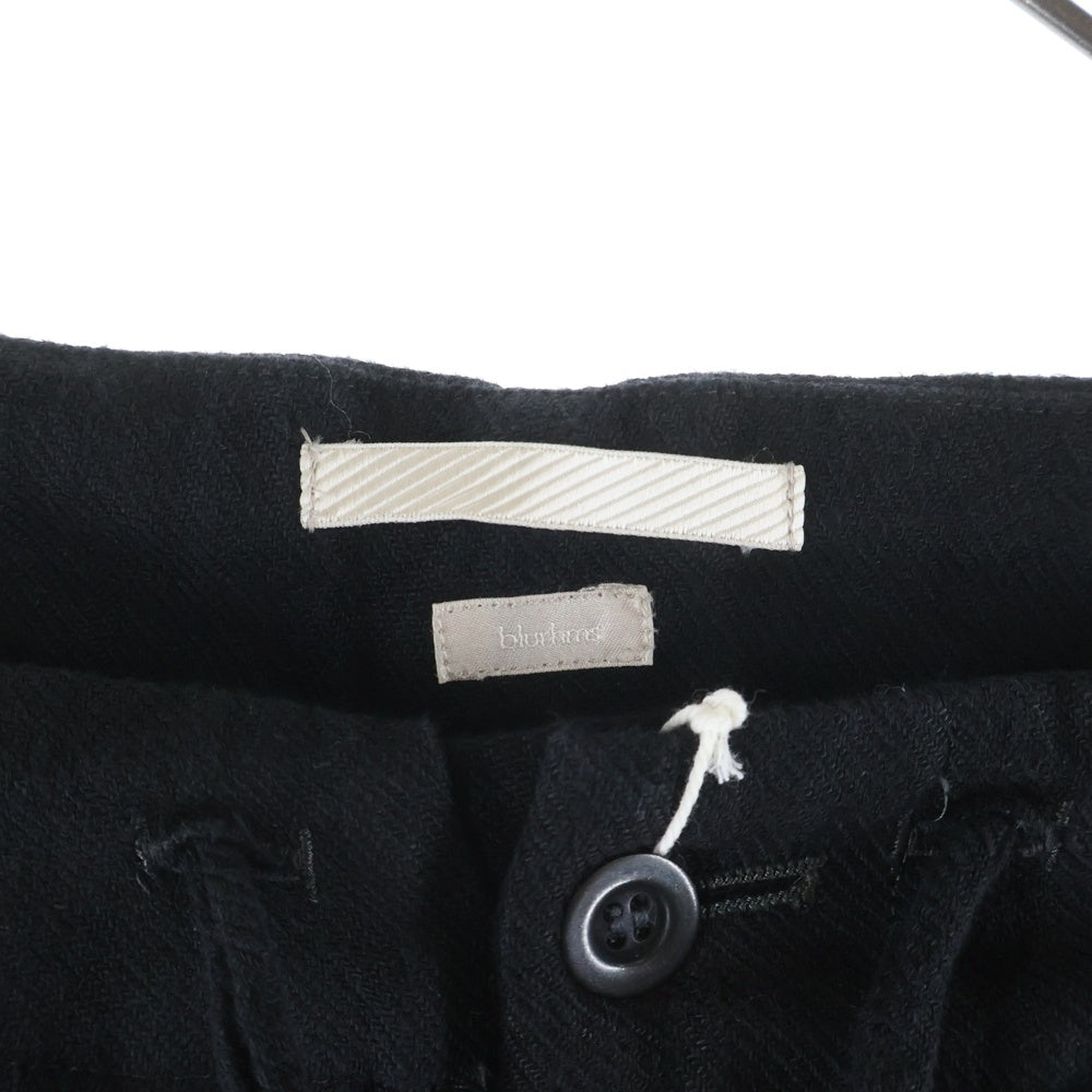 blurhms(ブラームス) 22SS LINEN TWILL 5P EASY PANTS リネンツイル ファイブポケット ドローストリング イージーパンツ ブラック BHS22S007