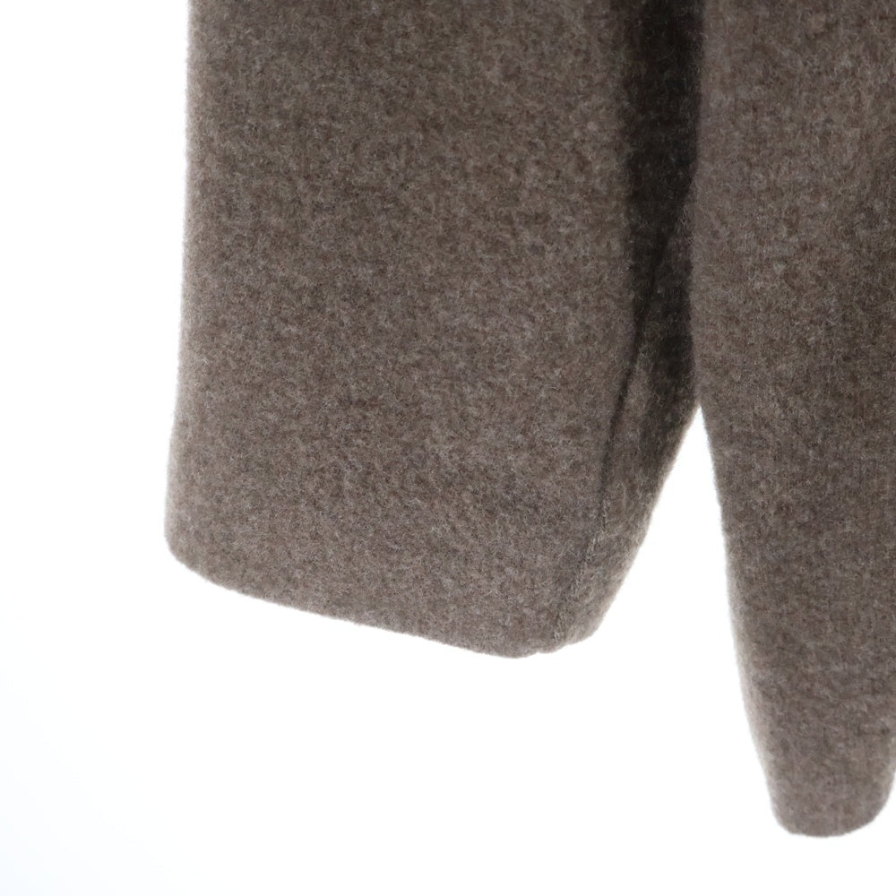 AURALEE(オーラリー) 21AW CASHMERE WOOL BRUSHED JERSEY BIG SHIRTS カシミヤウール ブラッシュド ジャージー ビッグシルエット 長袖シャツ ブラウン A21AB01PT