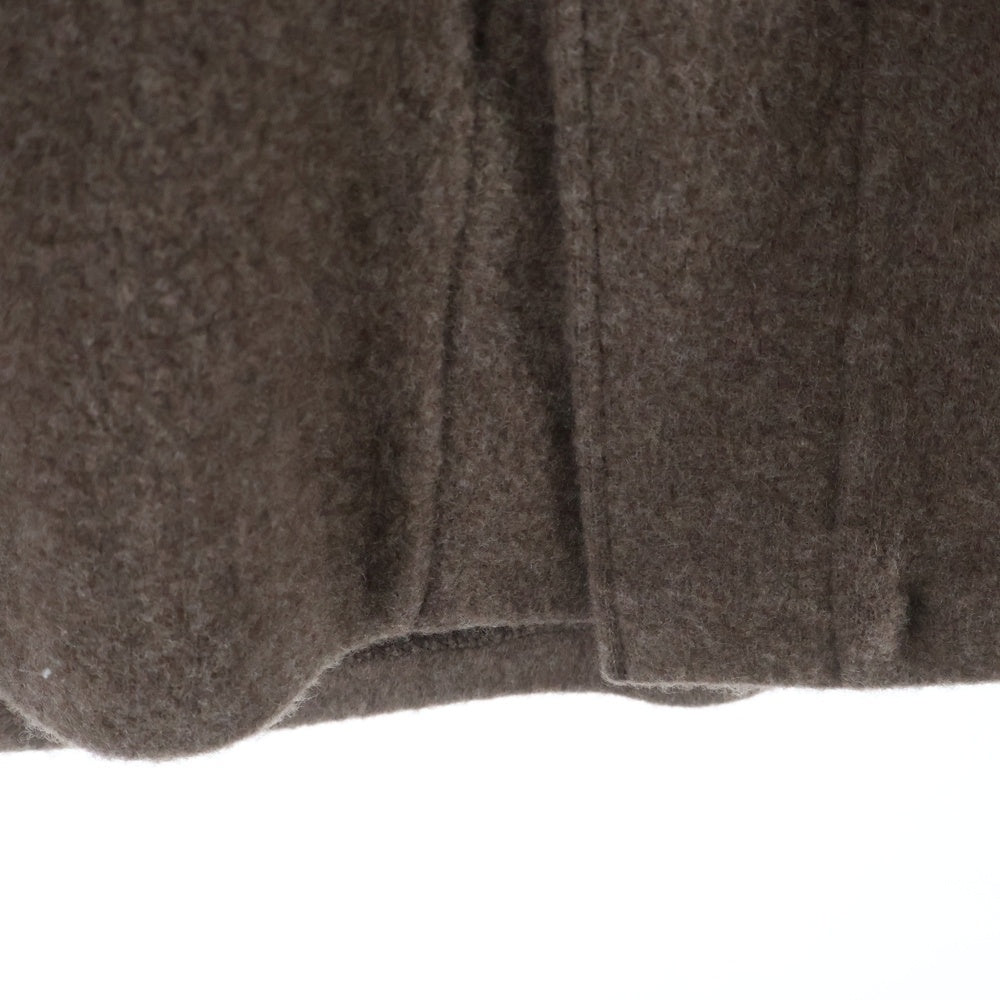 AURALEE(オーラリー) 21AW CASHMERE WOOL BRUSHED JERSEY BIG SHIRTS カシミヤウール ブラッシュド ジャージー ビッグシルエット 長袖シャツ ブラウン A21AB01PT