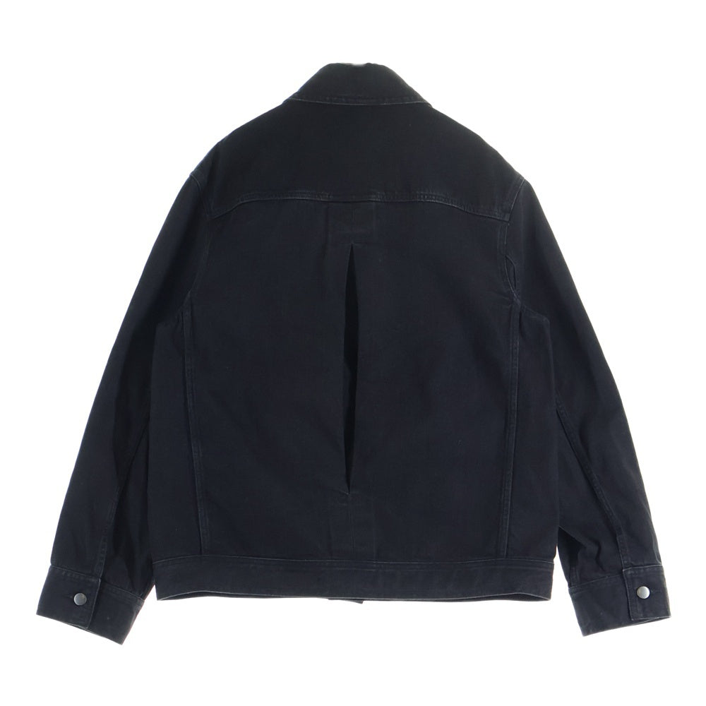 STUDIO NICHOLSON(スタジオニコルソン) 22AW LAZAR SELVEDGE DENIM JACKET ラザール セルビッジ 胸ポケット デニムジャケット ブラック SNM-545