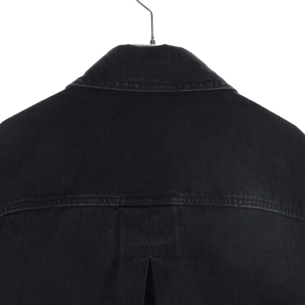 STUDIO NICHOLSON(スタジオニコルソン) 22AW LAZAR SELVEDGE DENIM JACKET ラザール セルビッジ 胸ポケット デニムジャケット ブラック SNM-545
