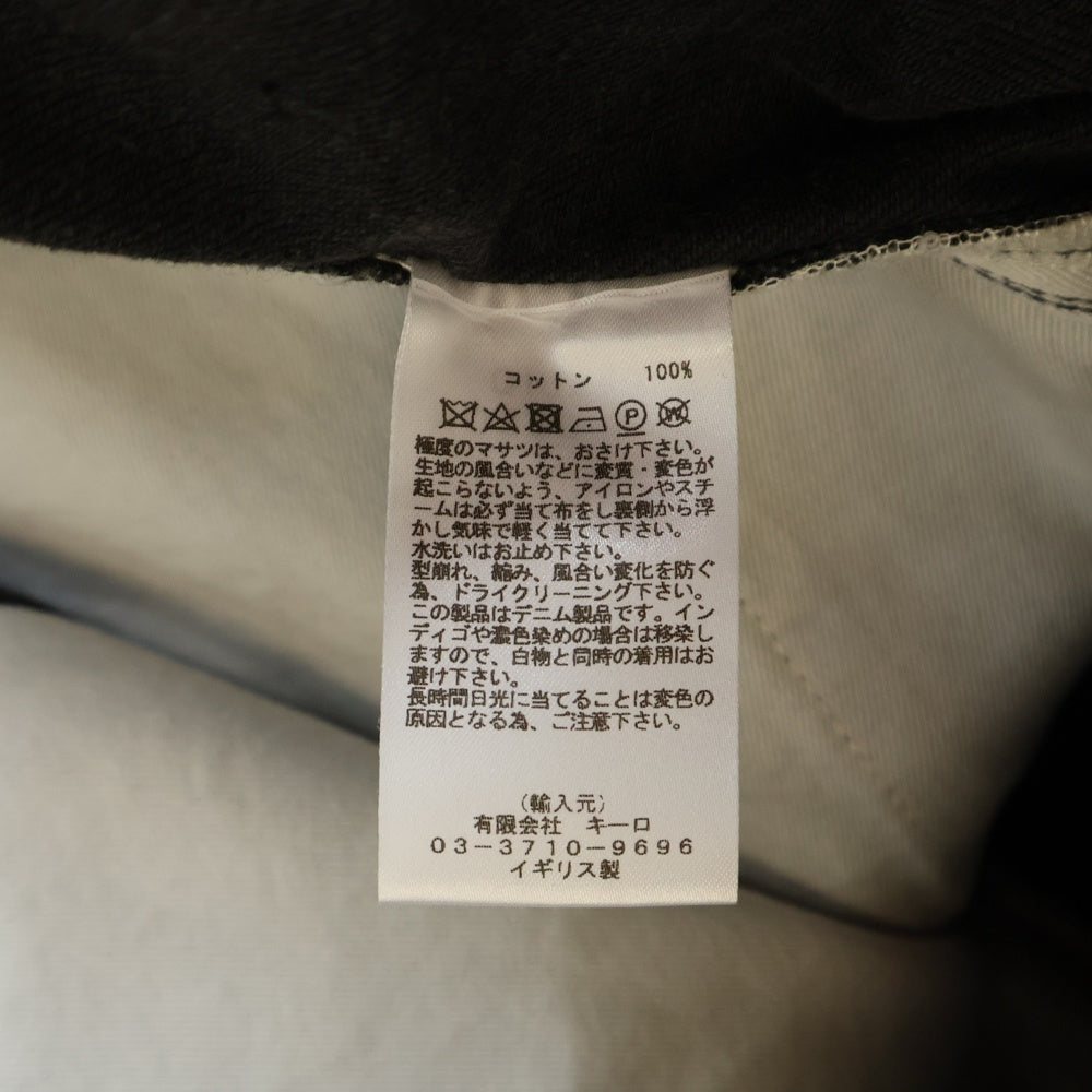 STUDIO NICHOLSON(スタジオニコルソン) 22AW LAZAR SELVEDGE DENIM JACKET ラザール セルビッジ 胸ポケット デニムジャケット ブラック SNM-545