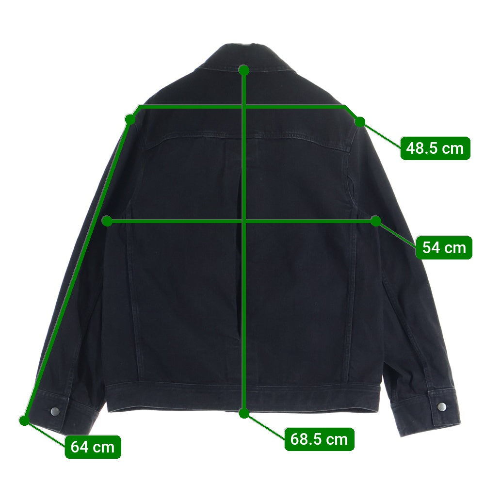 STUDIO NICHOLSON(スタジオニコルソン) 22AW LAZAR SELVEDGE DENIM JACKET ラザール セルビッジ 胸ポケット デニムジャケット ブラック SNM-545