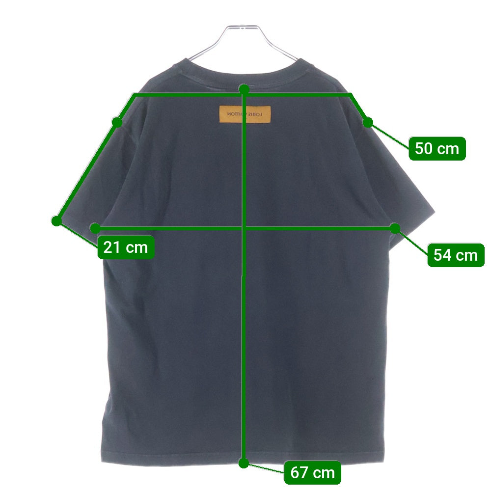 LOUIS VUITTON(ルイヴィトン) 23AW コットン インサイドアウト クルーネック半袖Tシャツ カットソー ブラック RM232Q JYN HIY47W