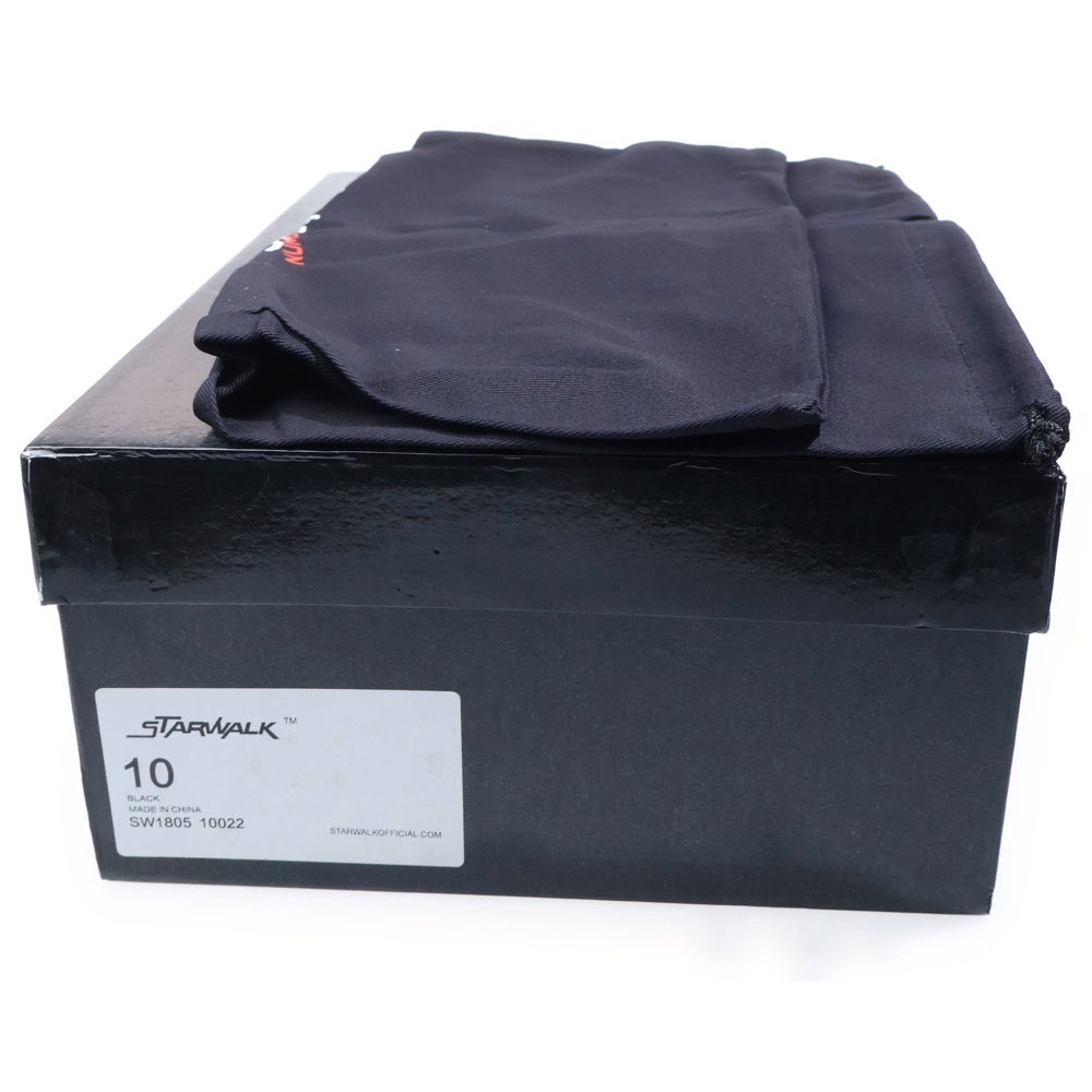 NUMBER (N)INE(ナンバーナイン) ×STAR WALK スターウォーク レザー ローカットスニーカー ブラック/ホワイト US10/28cm SW1805 10022