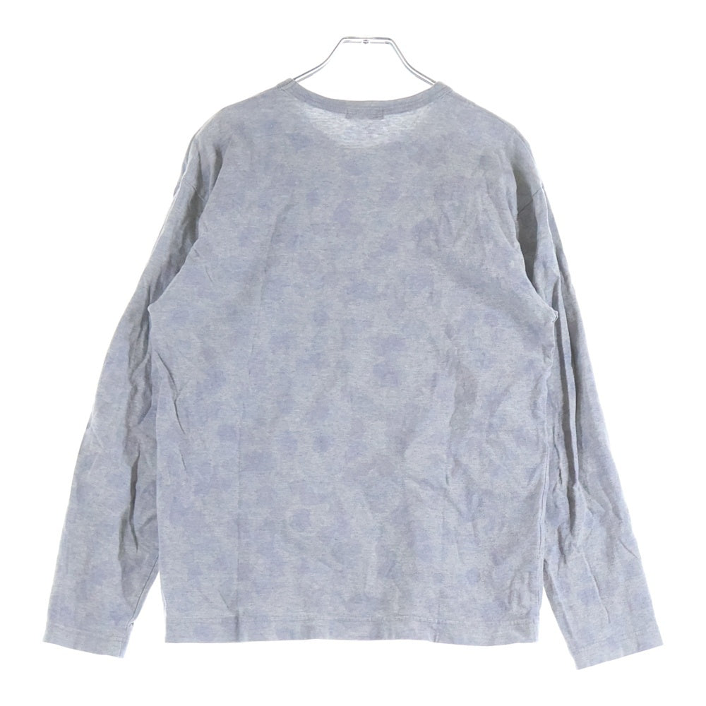 COMME des GARCONS HOMME(コムデギャルソンオム) 01AW AD2001 銀タグ ダイイングデザイン クルーネックカットソー 長袖Tシャツ グレー HD-T017
