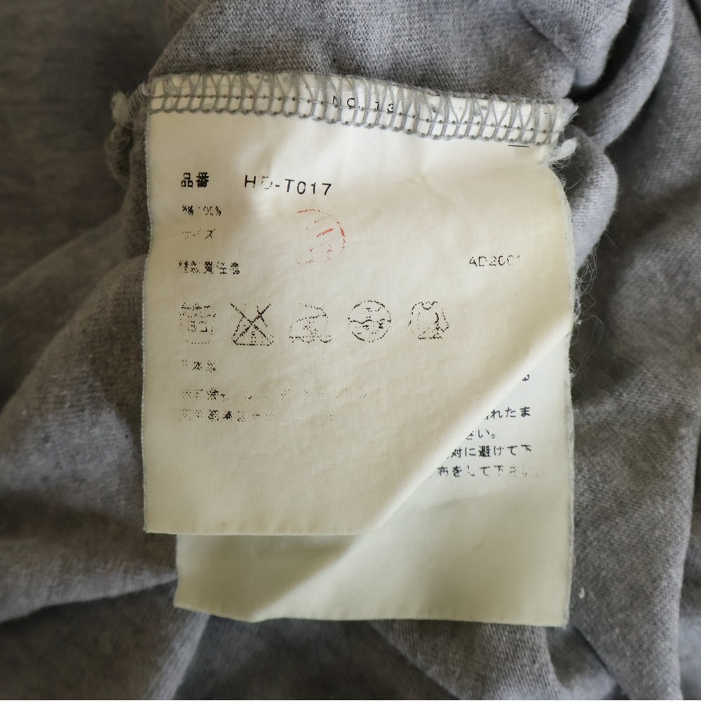 COMME des GARCONS HOMME(コムデギャルソンオム) 01AW AD2001 銀タグ ダイイングデザイン クルーネックカットソー 長袖Tシャツ グレー HD-T017