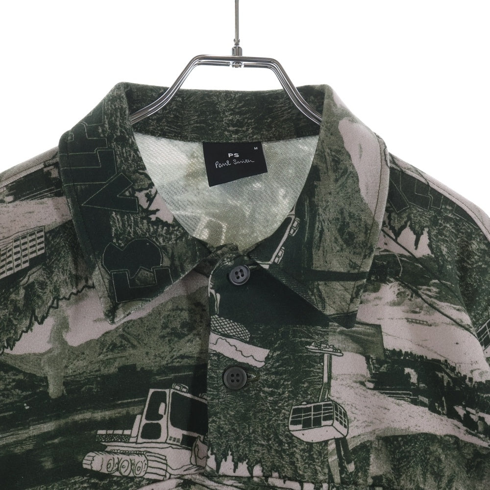 Paul Smith(ポールスミス) LES ALPES レザルプ ハーフボタン 長袖ポロスウェット グリーン 222522 767X