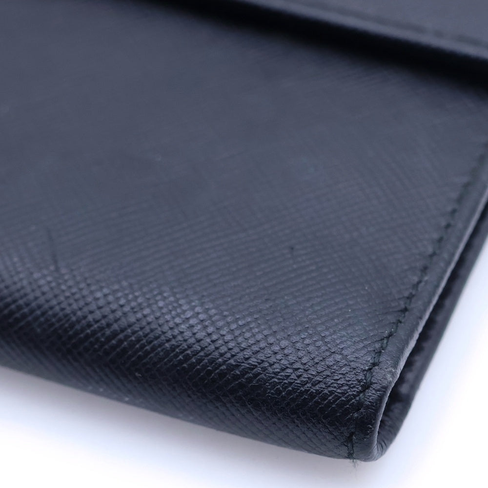 PRADA(プラダ) SAFFIANO サフィアーノ トライアングルロゴプレート 二つ折り財布 ウォレット ブラック M170A