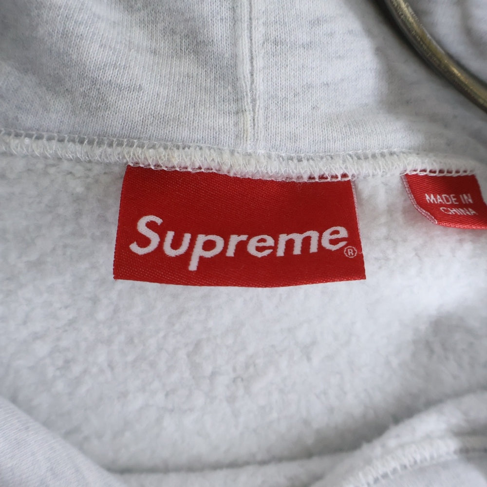SUPREME(シュプリーム) 22SS Baseball Jersey hooded sweatshirt フロント エンブロイダリー ベースボール レイヤード スウェット プルオーバー パーカーフーディ ブラック/グレー