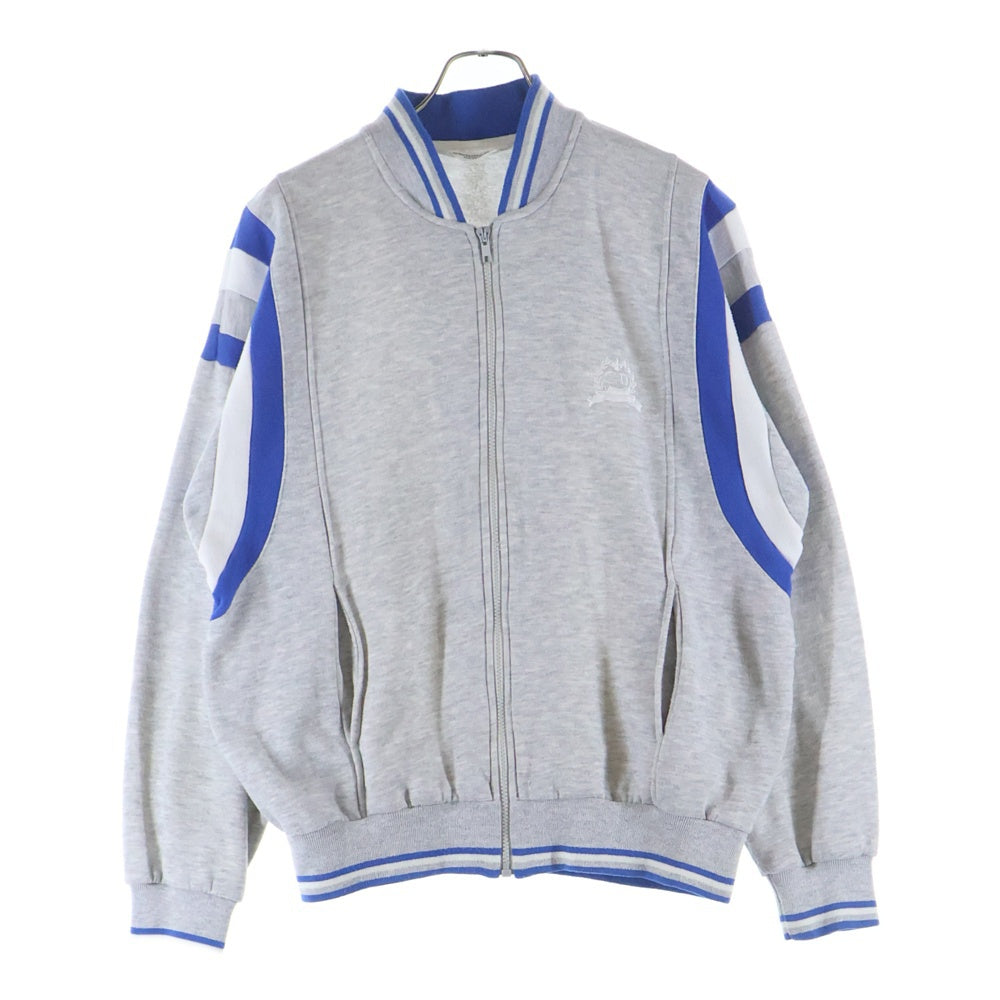 Christian Dior MONSIEUR(クリスチャンディオールムッシュ) ロゴエンブロイダリーデザイン リブカラー切り替え ジップアップジャケット グレー