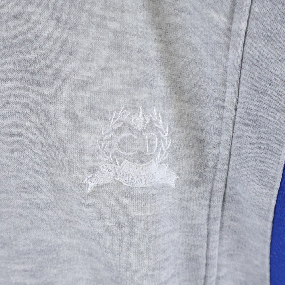 Christian Dior MONSIEUR(クリスチャンディオールムッシュ) ロゴエンブロイダリーデザイン リブカラー切り替え ジップアップジャケット グレー