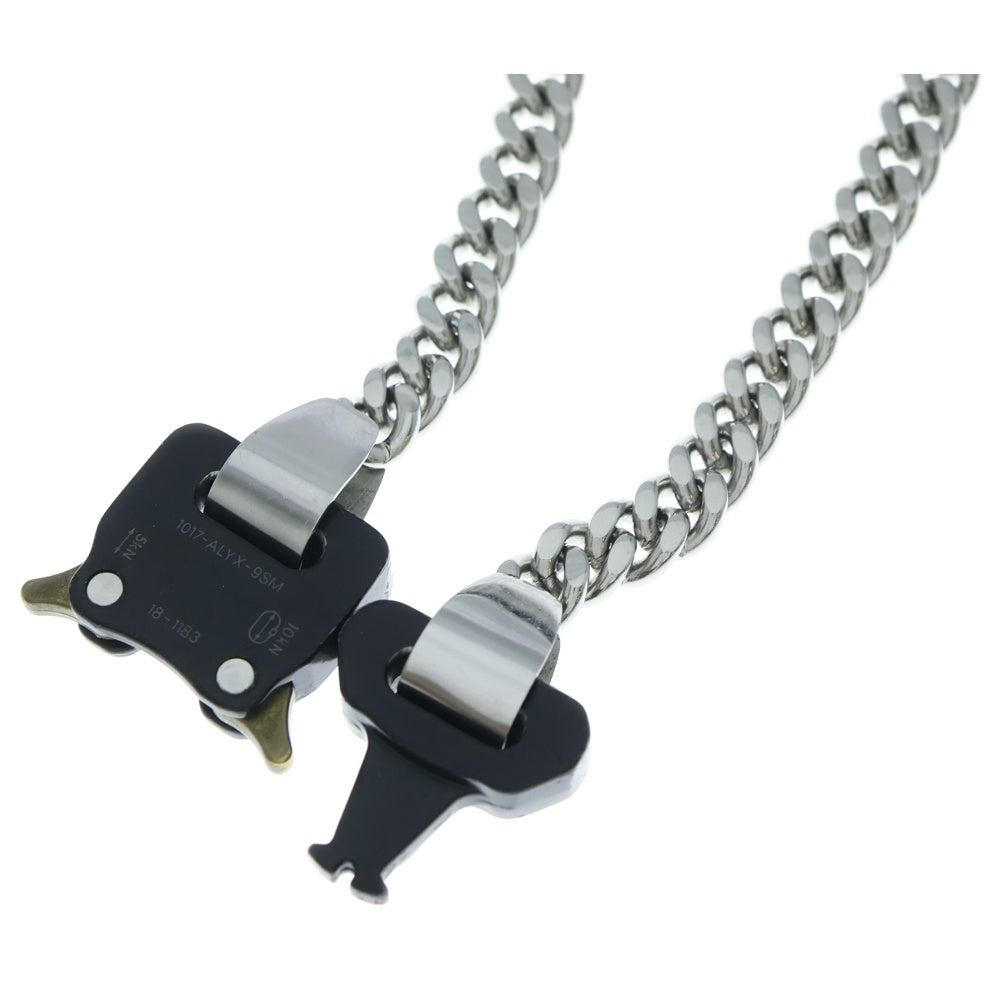 1017 ALYX 9SM(アリクス) コブラバックル ロゴデザイン ネックレス シルバー 18-1183