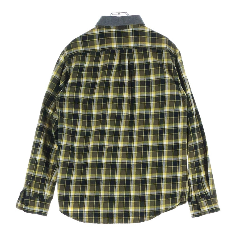 THE NORTH FACE PURPLE LABEL(ノースフェイスパープルレーベル) 2ポケット ロングスリーブ チェックシャツ イエロー NT3358N