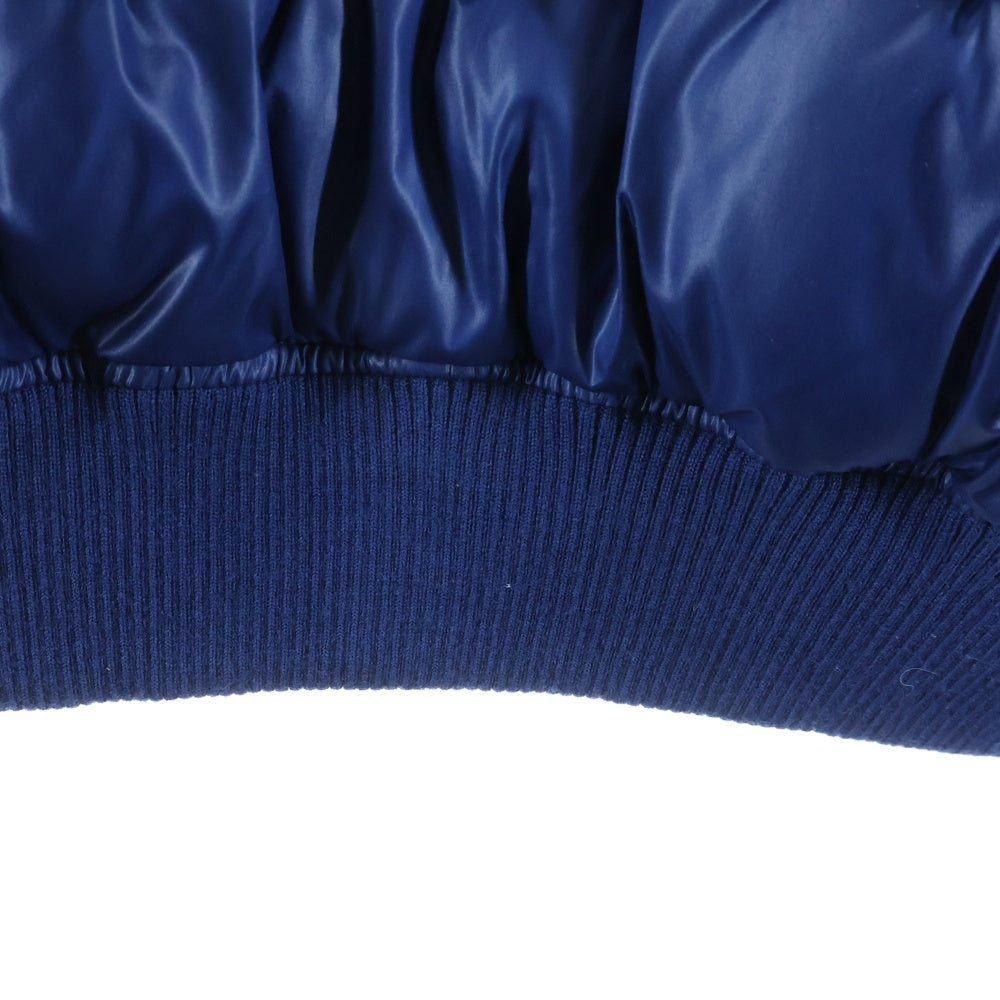 G-STAR RAW(ジースターロウ) ロゴレザーパッチ フーデッド中綿ジャケット ブルー