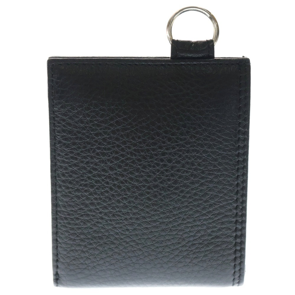 PORTER(ポーター) CALM WALLET ロゴパッチ レザー カーム ウォレット 2つ折り財布 ブラック