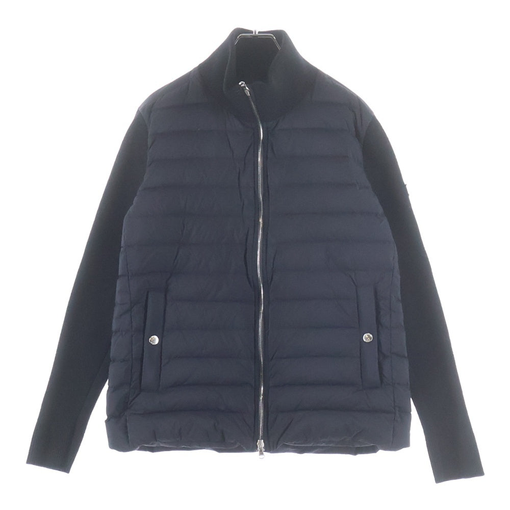 TATRAS(タトラス) 23AW HEIL ヒール ニット切り替え ジップアップ ナイロン ダウンジャケット ブラック MTSE23A4927-D