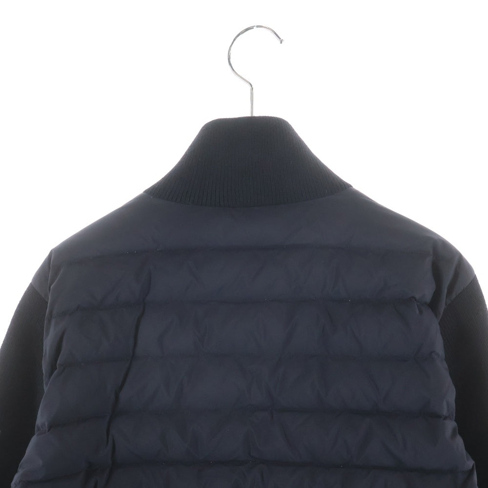 TATRAS(タトラス) 23AW HEIL ヒール ニット切り替え ジップアップ ナイロン ダウンジャケット ブラック MTSE23A4927-D