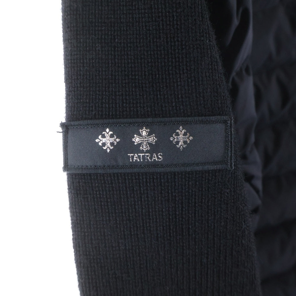 TATRAS(タトラス) 23AW HEIL ヒール ニット切り替え ジップアップ ナイロン ダウンジャケット ブラック MTSE23A4927-D