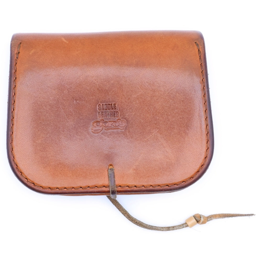 goro's(ゴローズ) K18付きフラワーコンチョ付き 角型小銭入れ 財布 レザーウォレット ブラウン