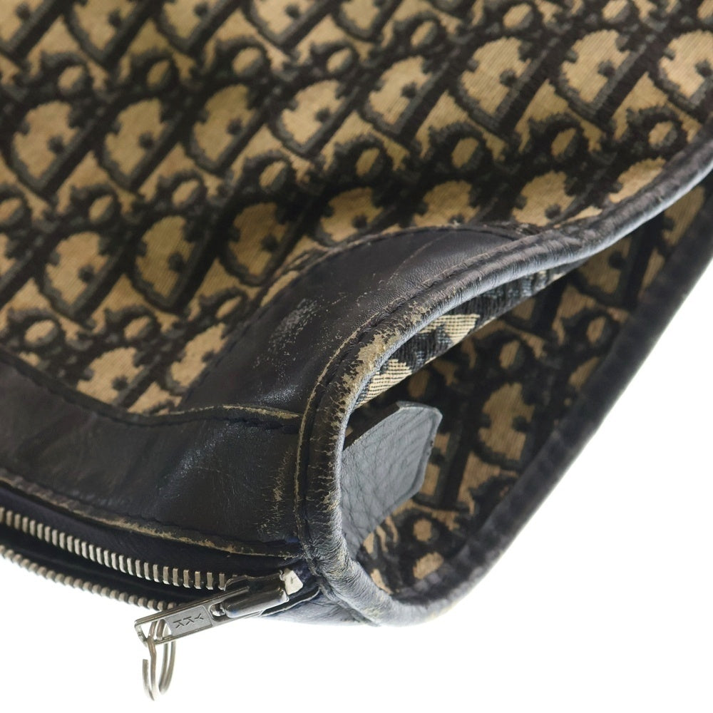 DIOR(ディオール) 70S-80S GARANTI SCOTCHGARD トロッター ボストンバッグ ベージュ/ネイビー