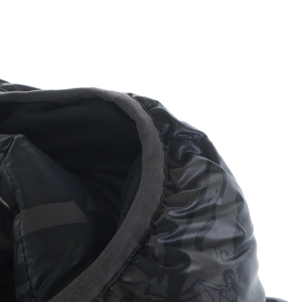 John Galliano(ジョン ガリアーノ) ニュースペーパー フーデッド ダウンベスト グレー