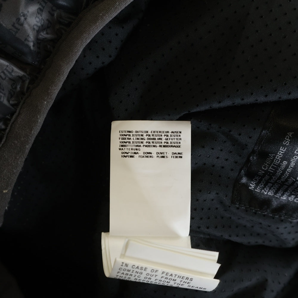 John Galliano(ジョン ガリアーノ) ニュースペーパー フーデッド ダウンベスト グレー