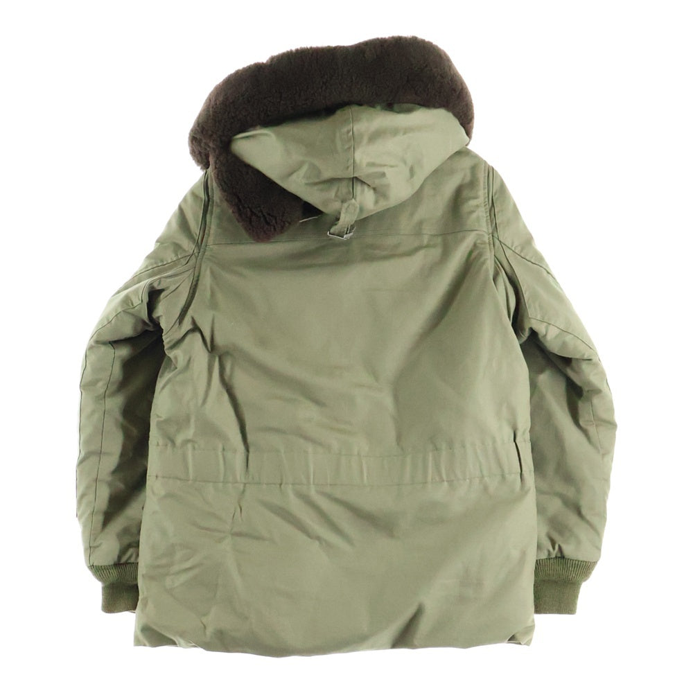 A BATHING APE(アベイシングエイプ) ファーフーデッド フライトジャケット デッキジャケット カーキ