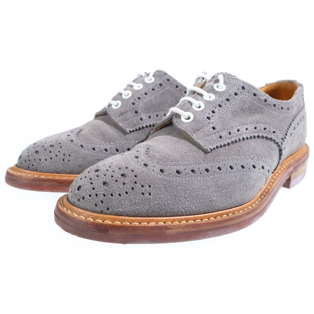 Tricker's(トリッカーズ) BOURTON バートン ウィングチップ スウェードレザーローファー グレー M5633