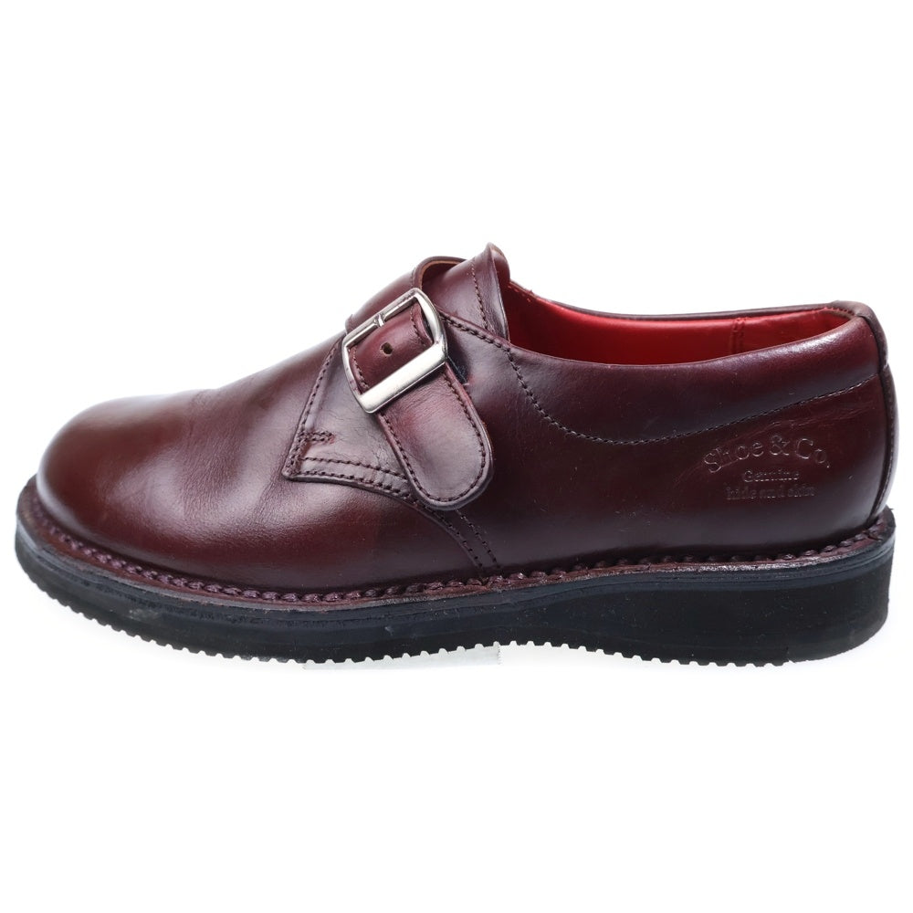 AUTHENTIC SHOE Co オーセンティック シューアンドコー ノマド モンクストラップ レザーシューズ レディース レッド